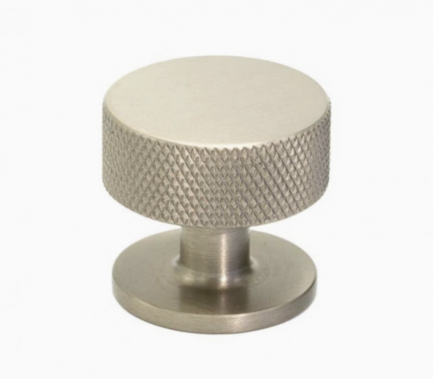 beslag design Möbelknopf  HELIX PILZ mit Platte in 2 Durchmessern und verschiedenen Finishes