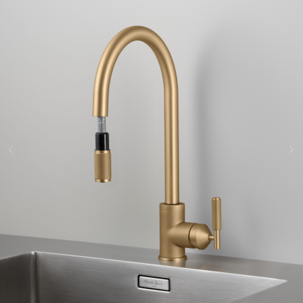 Buster + Punch Armatur / Einhebel - Mischer / Diamond Cut - knurled Design / MIT ausziehbarer Brause