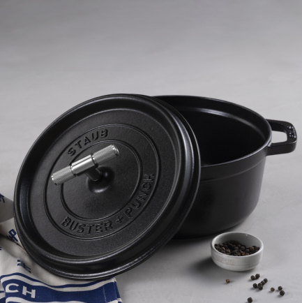Buster + Punch Cocotte / ø 24 cm oder ø 28 cm / Staub / Steel / Black