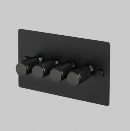 Buster + Punch Original 4G Dimmmer schwarz/schwarz bzw. mit Edelstahl oder Messing Drehknöpfen