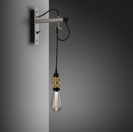 Buster + Punch Wandleuchte  Hooked Wall Nude stone/grau