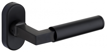 FSB RT Lochteil 1102 auf ovaler Rosette in schwarz eloxiert 0810 C35