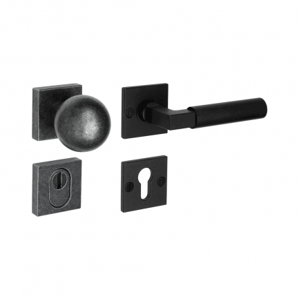 HALCÖ Bauhaus schwarzSTAHL Sicherheitsgarnitur GRO SHK KUG 20-44 KZS SS/SE