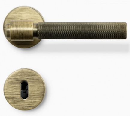 HELIX 200 Rosettengarnitur in Messing antik bronze patiniert