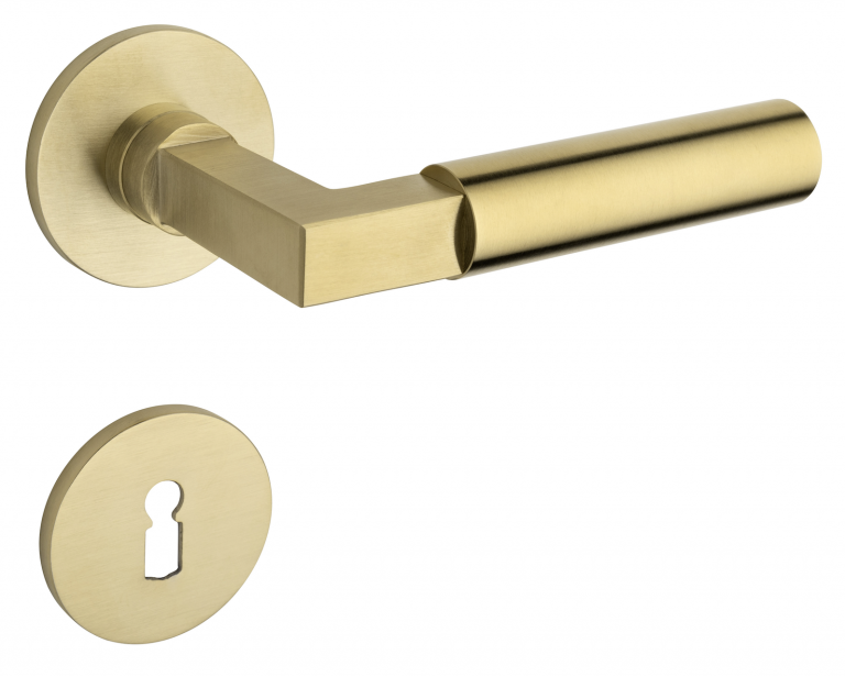 SAAM & BATZ GRO 20-07F mit flachen Rosetten in bronzefarben matt BM PVD oder messingfarben matt MM PVD beschichtet