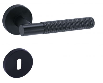 tecnoGRIFF Rosetten Garnitur TITAN 07 CROSS CUT SM - schwarz matt