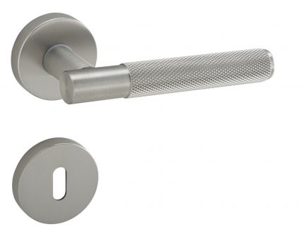 tecnoGRIFF Rosetten Garnitur TITAN 07 CROSS CUT VAM - Edelstahlfarben matt