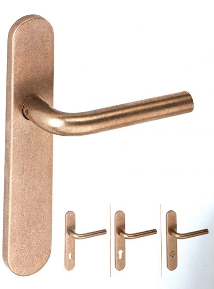 JNF TIMES 28.04.NB8 Bronze-Langschildgarnitur RAW / ROH getrommelt